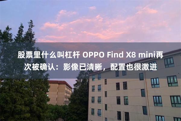 股票里什么叫杠杆 OPPO Find X8 mini再次被确认：影像已清晰，配置也很激进