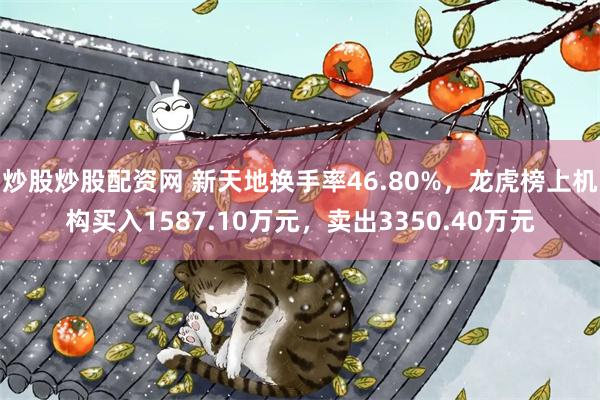 炒股炒股配资网 新天地换手率46.80%，龙虎榜上机构买入1587.10万元，卖出3350.40万元
